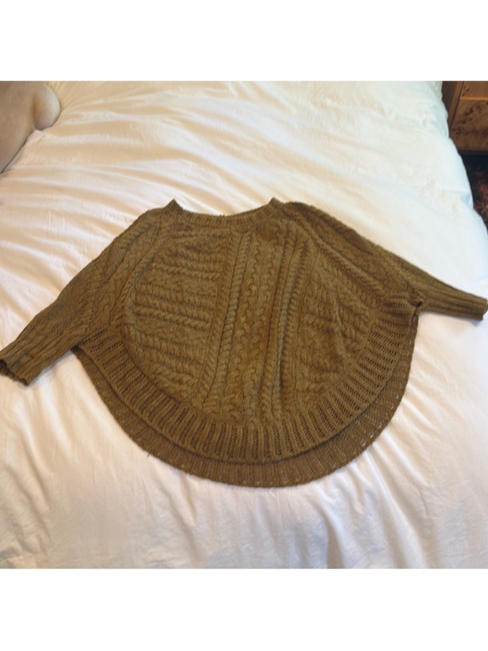 Anthropologie cable knit poncho